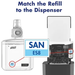 Purell Advanced 70% Alcohol Gel Hand Sanitizer Refill for ES8 Dispenser, 1200 mL, 2/Carton (7763-02)