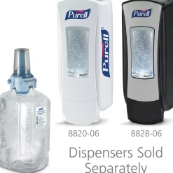 Purell Advanced 70% Alcohol Gel Hand Sanitizer Refill for ADX 12 Dispenser, 1200 mL., 3/Carton (8803-03)