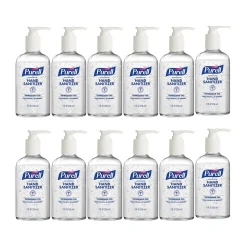Purell Advanced Hand Gel Sanitizer, Clean, 8 Fl. Oz., 12/Carton (4102-12-S)
