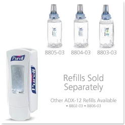 Purell ADX-12 Wall Mounted Hand Sanitizer Dispenser, White (8820-06)
