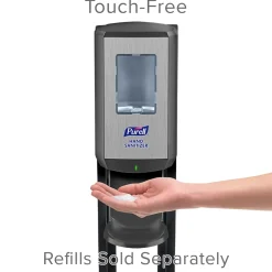 Purell CS6 Automatic Floor Stand Hand Sanitizer Dispenser, Black/Chrome (7416-DS)