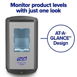 Purell CS6 Automatic Floor Stand Hand Sanitizer Dispenser, Black/Chrome (7416-DS)