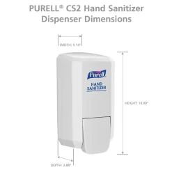 Purell CS Wall Mounted Hand Sanitizer Dispenser, White (4121-06)