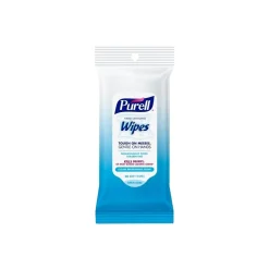 Purell Hand Sanitizing Wipes, Clean Refreshing Scent, 20 Wipes/Pack, 12 Packs/Carton (9124-12-CMR)