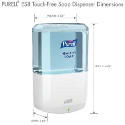 Purell HEALTHY SOAP ES8 Automatic Wall Mounted Hand Soap Dispenser, White (7730-01)