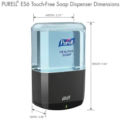 Purell HEALTHY SOAP ES6 Automatic Wall Mounted Hand Soap Dispenser, Graphite (6434-01)