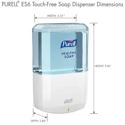 Purell HEALTHY SOAP ES6 Automatic Wall Mounted Hand Soap Dispenser, White (6430-01)