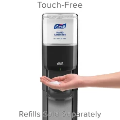 Purell MESSENGER ES8 Automatic Floor Stand Hand Sanitizer Dispenser, Silver/Graphite (7318-DS-SLV)