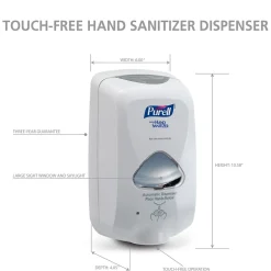 Purell TFX Automatic Wall Mounted Hand Sanitizer Dispenser, Dove Gray (2720-12)