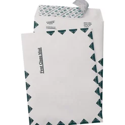 Quality Park #110 Tyvek Self-Adhesive USPS First Class Mailer, 12" x 15.5", White/Green, 100/Box (QUAR1800)* Catalog
