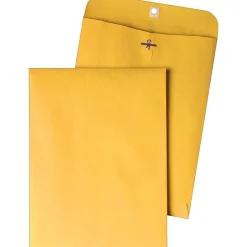 Quality Park Clasp & Moistenable Glue Kraft Catalog Envelope, 6 1/2" x 9 1/2", Kraft, 100/Box (37763)* Catalog