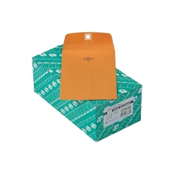 Quality Park Clasp & Moistenable Glue Kraft Catalog Envelopes, 5" x 7.5", Brown Kraft, 100/Box (QUA37835)* Catalog