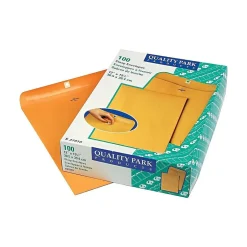 Quality Park Clasp & Moistenable Kraft Catalog Envelopes, 12" x 15.5", Brown Kraft, 100/Box (QUA37910)* Catalog