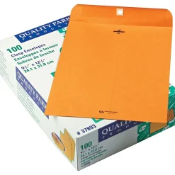 Quality Park Clasp Kraft Catalog Envelope, 9 1/2" x 12 1/2", Brown, 100/Box (37893)* Catalog