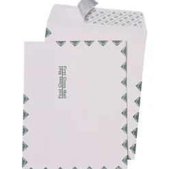 Quality Park First Class Redi-Strip Redi-Seal Catalog Envelope, 10" x 13", White/Green Border, 100/Box (44786)* Catalog