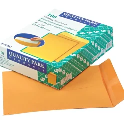 Quality Park Gummed Kraft Open-End Catalog Envelopes, 9" x 12", Brown, 100/Bx (QUA41467)* Catalog