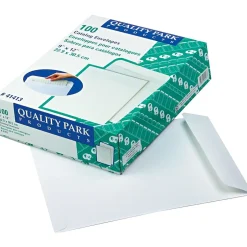 Quality Park Gummed Open-End Catalog Envelopes, 9" x 12", White, 100/Bx (QUA41413)* Catalog