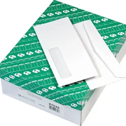 Quality Park Gummed Right Window #10 Envelopes 4 1/8" x 9 1/2", White, 500/Bx* Security Tinted
