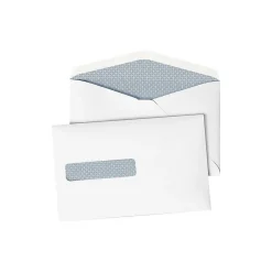 Quality Park Gummed Security Tinted Business Envelopes, 6" x 9 1/2", White, 500/Pack (90063)* Security Tinted