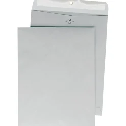 Quality Park 28lb. Clasp Colored Kraft Catalog Envelopes, Grey Kraft, 9x12", 100/Box* Catalog