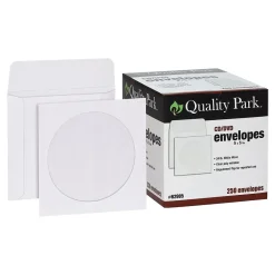 Quality Park Open End CD/DVD Envelopes, 5" x 5", White Wove, 250/Box (QUA62905)* Business