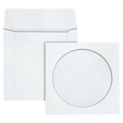 Quality Park Open End CD/DVD Envelopes, 5" x 5", White Wove, 250/Box (QUA62905)* Business