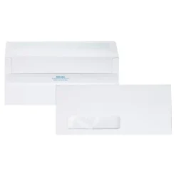 Quality Park Redi-Seal #10 Window Envelopes, 4 1/8" x 9 1/2", White Wove, 500/Box (21318)* Window