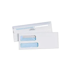 Quality Park Redi-Seal Security Tinted #10 Double Window Envelopes, 4 1/8" x 9 1/2", White, 500/Box (QUA24559)* Security Tinted