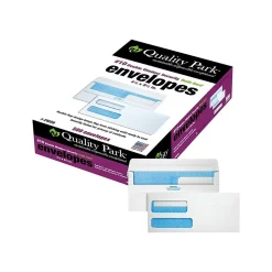 Quality Park Redi-Seal Security Tinted #10 Double Window Envelopes, 4 1/8