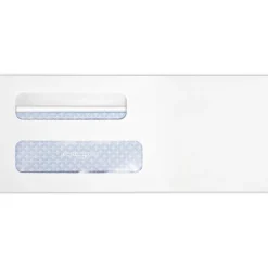Quality Park Redi-Seal Self Seal Security Tinted #8 Double Window Envelope 3 5/8" x 8 5/8", White Wove, 50/Pack (24539-50)* Security Tinted