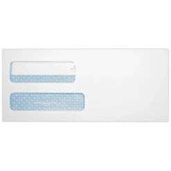 Quality Park Redi-Seal Self Seal Security Tinted #9 Double Window Envelope, 3 7/8" x 8 7/8", White Wove, 1000/Pack (24529-1000)* Security Tinted