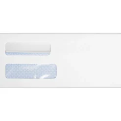 Quality Park Redi-Seal Self Seal Security Tinted #10 Double Window Envelope, 4 1/2" x 9 1/2", White Wove, 50/Pack (24559-QP-50)* Security Tinted