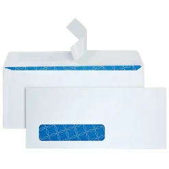 Quality Park Redi-Strip Security Tinted #10 Business Window Envelopes, 4 1/8" x 9 1/2", White Wove, 500/Box (90119)* Security Tinted