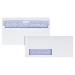 Quality Park Reveal-N-Seal Security Tinted #10 Window Envelope, 4 1/8" x 9 1/2", White Wove, 500/Box (67418)* Security Tinted