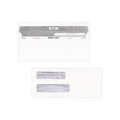 Quality Park Self Seal Security Tinted #8 Double Window Envelopes, 3 5/8" x 8 5/8", White Wove, 500/Box* Security Tinted