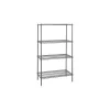 New Quantum Storage Systems Wire Starter Kit 4-Shelf Metal Unit, 36"W, Chrome (WR74-2436C) Shelving
