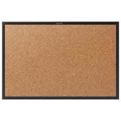 Clearance Classic Cork Bulletin Board, Black Frame, 2'W x 1.5'H (2301B) Bulletin