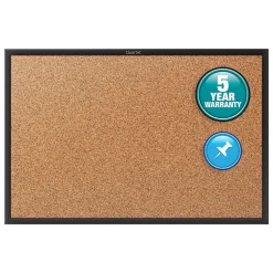 Clearance Classic Cork Bulletin Board, Black Frame, 2'W x 1.5'H (2301B) Bulletin
