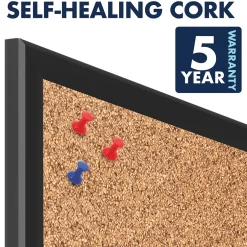 Clearance Classic Cork Bulletin Board, Black Frame, 2'W x 1.5'H (2301B) Bulletin