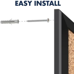 Clearance Classic Cork Bulletin Board, Black Frame, 2'W x 1.5'H (2301B) Bulletin