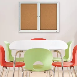 Discount Cork Enclosed Board, Aluminum Frame, 3'H x 4'W (2364) Bulletin