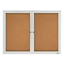 Discount Cork Enclosed Board, Aluminum Frame, 3'H x 4'W (2364) Bulletin