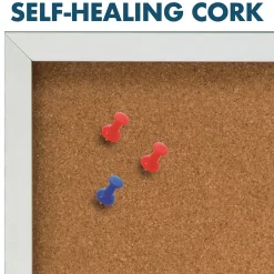 Hot Cork Enclosed Bulletin Board, Aluminum Frame, 3'H x 6'W (2366) Bulletin