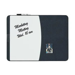 Discount Designer Tack & Write Combination Dry-Erase Whiteboard, Plastic Frame, 3' x 2' (06545BK) Bulletin