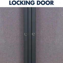 New Fabric Enclosed Bulletin Board, Graphite Frame, 3'H x 4'W (2364L) Bulletin