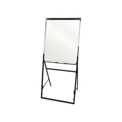 Hot Futura Flip Chart Easel, 67", Black Metal (QT351900) Dry Erase