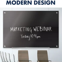 Outlet Infinity Magnetic Glass Dry-Erase Whiteboard, Black, 8' x 4' (G9648B) Dry Erase