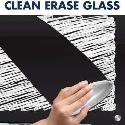 Outlet Infinity Magnetic Glass Dry-Erase Whiteboard, Black, 8' x 4' (G9648B) Dry Erase