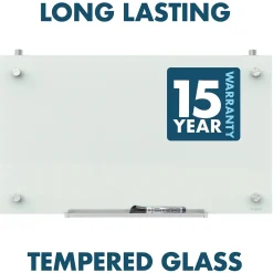 Clearance Infinity Magnetic Glass Cubicle Dry-Erase Whiteboard, 2.5' x 2' (PDEC1830) Dry Erase