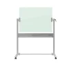 Best Infinity Magnetic Glass Dry-Erase Mobile Presentation Whiteboard Easel, Silver Base, 3' x 4' (ECM43G) Dry Erase
